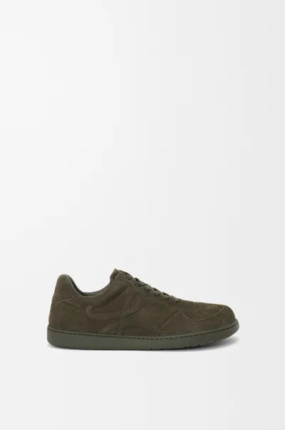 Loewe Jambo Suede Sneakers In Green