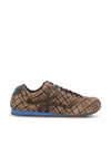 Loewe Ballet Runner 2.0 Leather-trimmed Checked Wool Sneakers In Multi