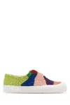 Loewe Slip On Terra Vulca In Tessuto Decorato Uomo In Multicoloured
