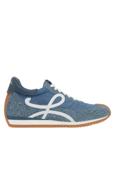 Loewe Flow Retro Runner Sneakers In Raw Denim