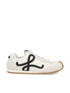 Loewe Women White Canvas And Suede Ballet Runner 2.0 Sneakers In White