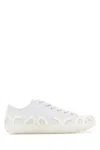 Loewe Woman White Nubuk Rise Sneakers In White