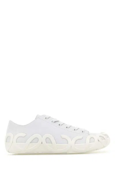 Loewe Woman White Nubuk Rise Sneakers