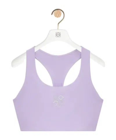 Loewe Soft Bra In Technical Jersey In Purple