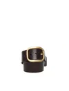 Loewe Soft Rounded Leather Belt In Black