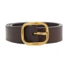 Loewe Rounded Soft Belt In Classic Calfskin In Brown