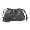 Loewe Soft Slouchy Leather Shoulder Bag With Drawstring Closure In Gray