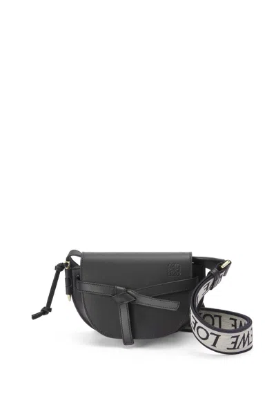 Loewe Sophisticated Mini Handbag In Black Calfskin With Unique Design