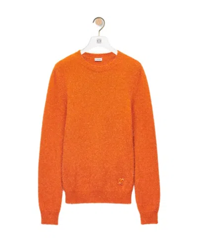 Loewe Sparkle Jersey-knit Jumper In Orange