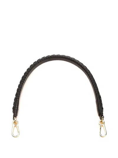 Loewe Spiral Leather Strap In Black