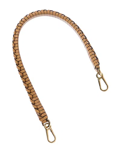 Loewe Spiral Woven Leather Shoulder Strap In Brown