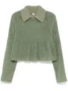 Loewe Mohair-blend Polo Jumper In Green