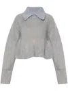 Loewe Cropped Knit In Grey