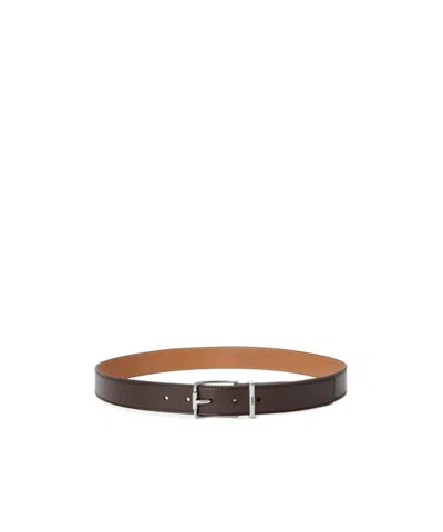 Loewe Square Buckle Belt In Brown