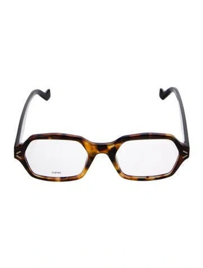 Pre-owned Loewe Square Eyeglasses In Brown