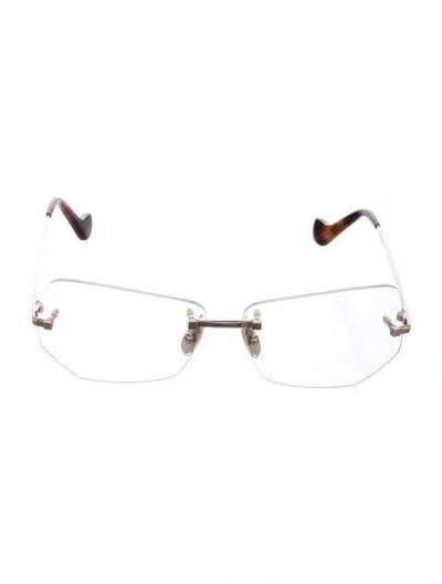 Pre-owned Loewe Square Eyeglasses In Clear/gold