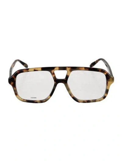 Pre-owned Loewe Square Eyeglasses In Clear/yellow