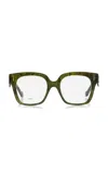 Loewe Square-frame Acetate Glasses In Green