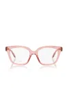 Loewe Square-frame Acetate Glasses In Pink
