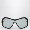 Loewe Anagram Mirrored Acetate Shield Sunglasses