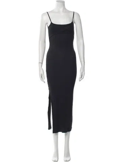 Pre-owned Loewe Square Neckline Midi Length Dress In Blue