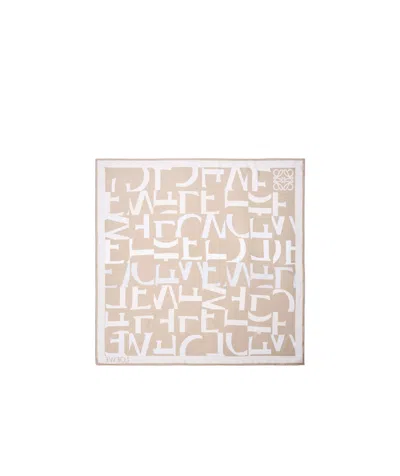 Loewe Square Scarf In Neutral