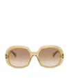 Loewe Square Steps Sunglasses In Red