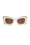 Loewe Off-white & Beige Multilayer Butterfly Sunglasses In Ivory & Brown