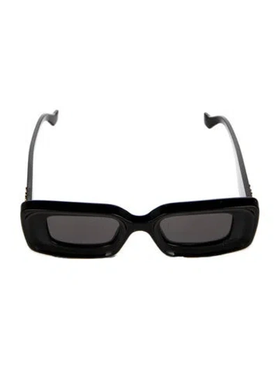 Pre-owned Loewe Square Tinted Sunglasses In Black