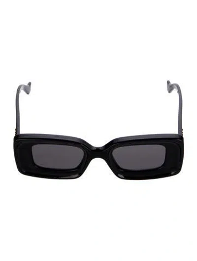 Pre-owned Loewe Square Tinted Sunglasses In Black