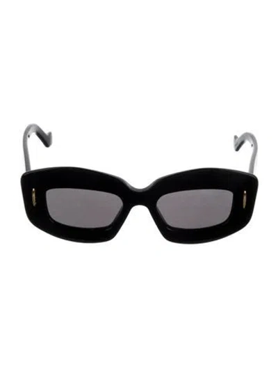Pre-owned Loewe Square Tinted Sunglasses In Black