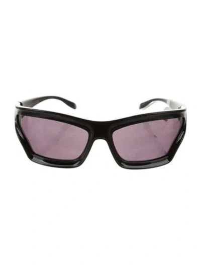 Pre-owned Loewe Square Tinted Sunglasses In Black