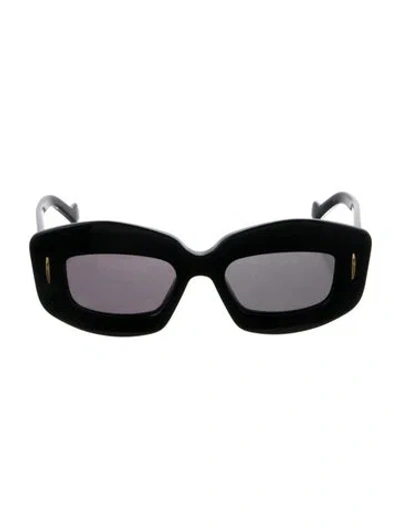 Pre-owned Loewe Square Tinted Sunglasses In Black
