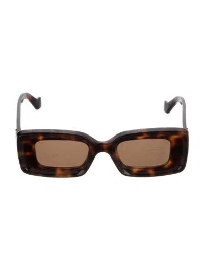 Pre-owned Loewe Square Tinted Sunglasses In Brown