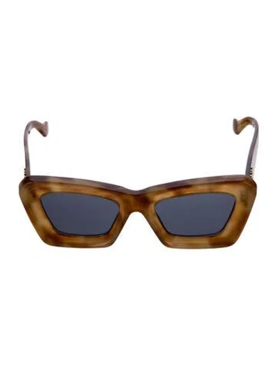 Pre-owned Loewe Square Tinted Sunglasses In Brown