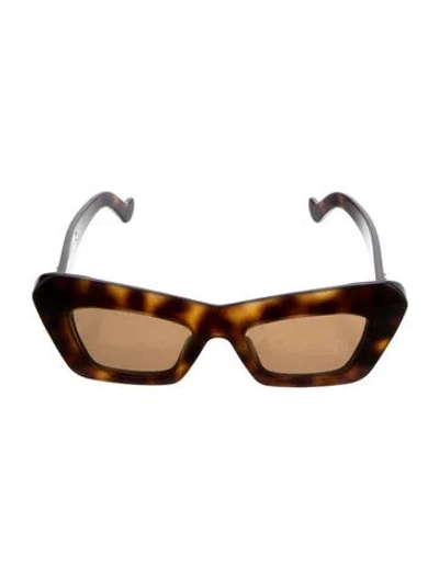 Pre-owned Loewe Square Tinted Sunglasses In Brown