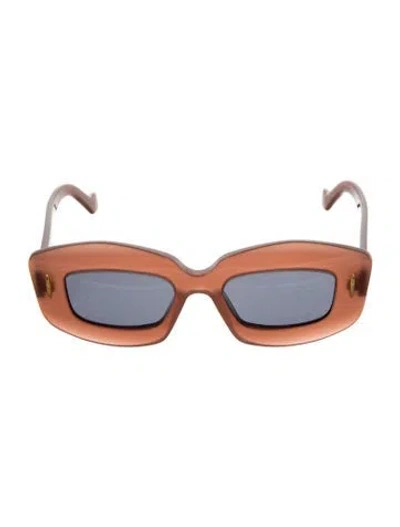 Pre-owned Loewe Square Tinted Sunglasses In Brown