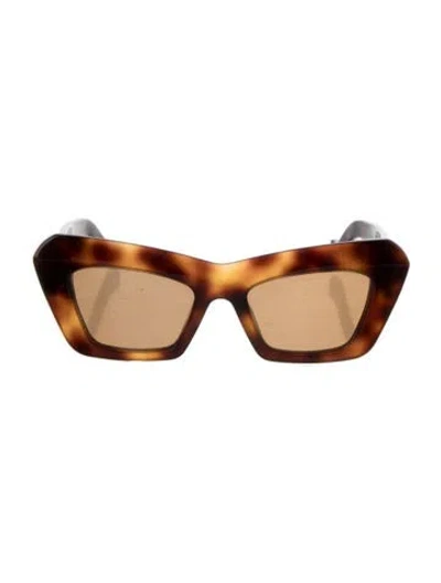 Pre-owned Loewe Square Tinted Sunglasses In Brown