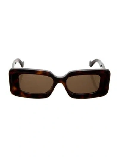 Pre-owned Loewe Square Tinted Sunglasses In Brown