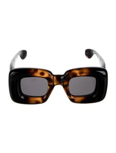 Pre-owned Loewe Square Tinted Sunglasses In Brown