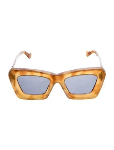 Pre-owned Loewe Square Tinted Sunglasses In Brown