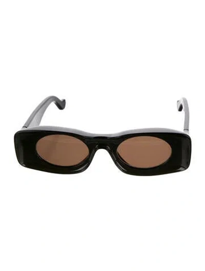 Pre-owned Loewe Square Tinted Sunglasses In Green