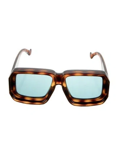 Pre-owned Loewe Square Tinted Sunglasses In Multi