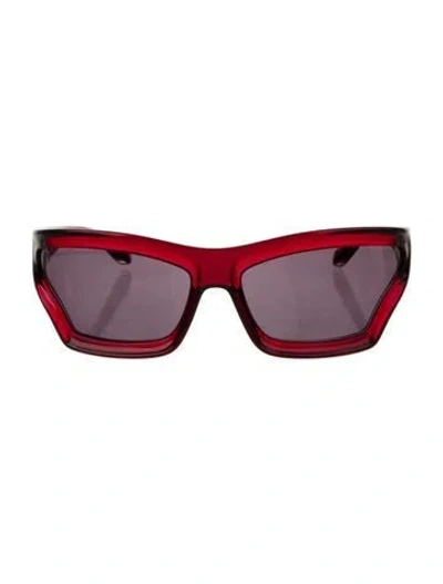 Pre-owned Loewe Square Tinted Sunglasses In Red