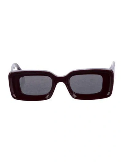 Pre-owned Loewe Square Tinted Sunglasses In Red