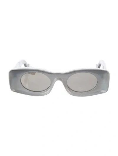 Pre-owned Loewe Square Tinted Sunglasses W/ Tags In Metallic/silver