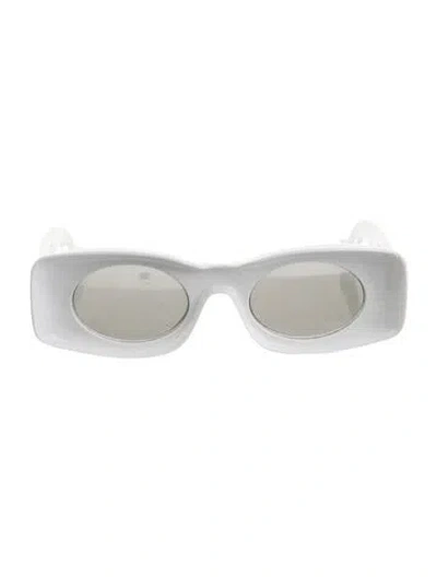 Pre-owned Loewe Square Tinted Sunglasses In White