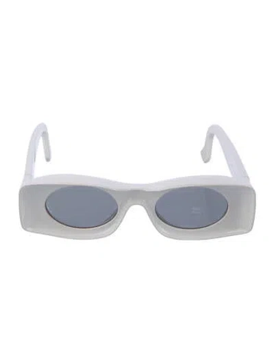 Pre-owned Loewe Square Tinted Sunglasses In White