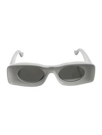 Pre-owned Loewe Square Tinted Sunglasses In White