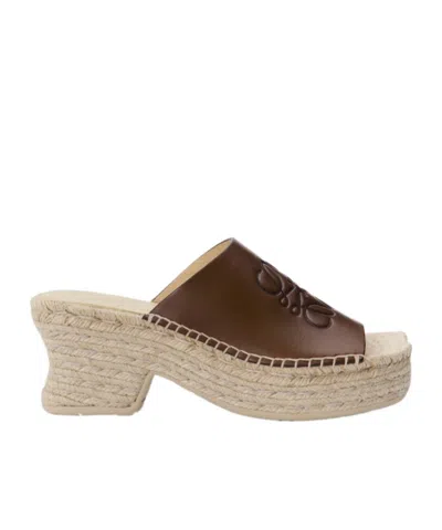 LOEWE LOEWE PETAL ESPADRILLE PLATFORM SLIDES
